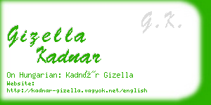 gizella kadnar business card